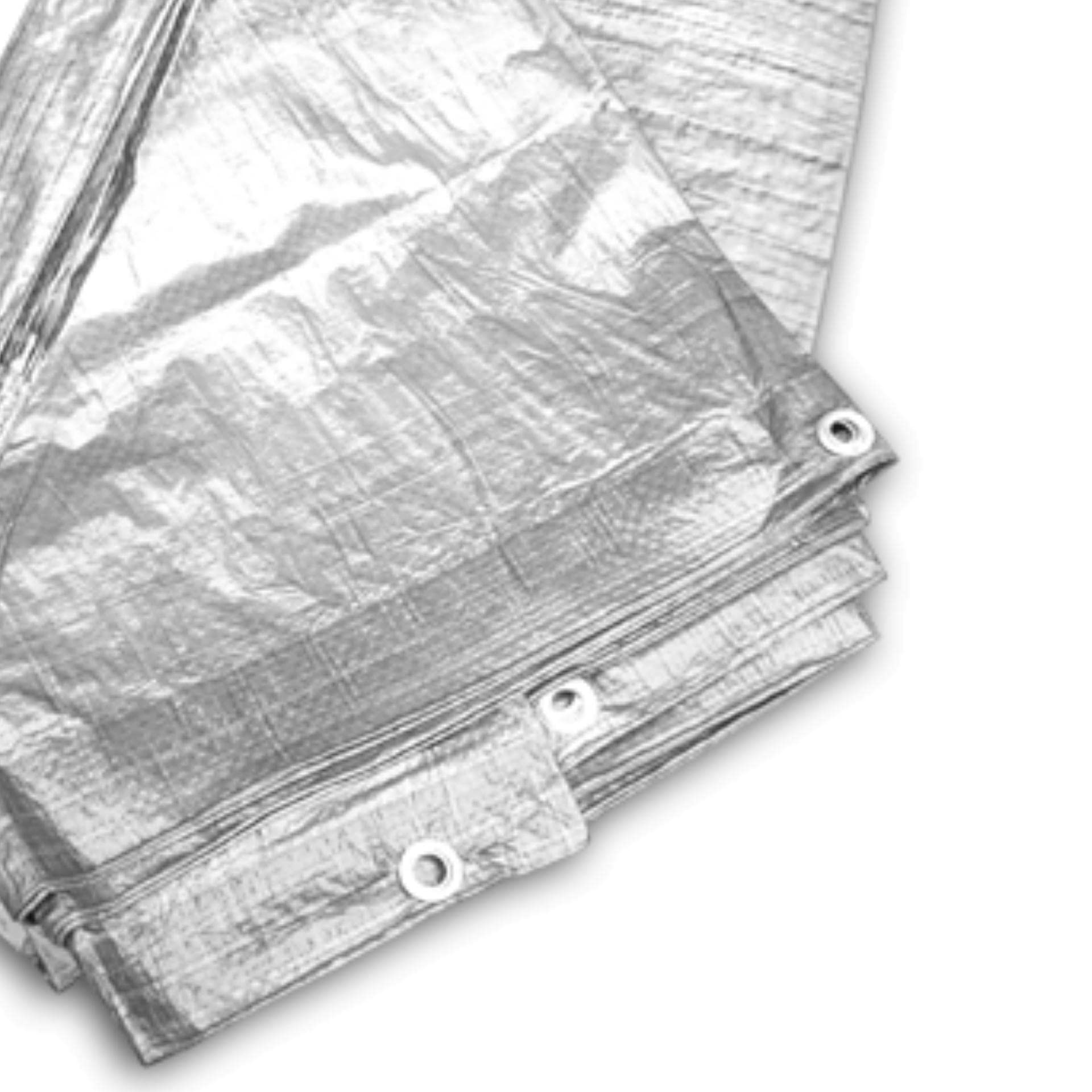 GARDENIX Allzweckplane, Abdeckplane, Gewebeplane, Schutzplane, Silber 120 g/m² (2m x 3m), Abdeckfolie, Plane Schützt vor Sonne, Regen, Schnee - Ideal für Camping, Terrasse,