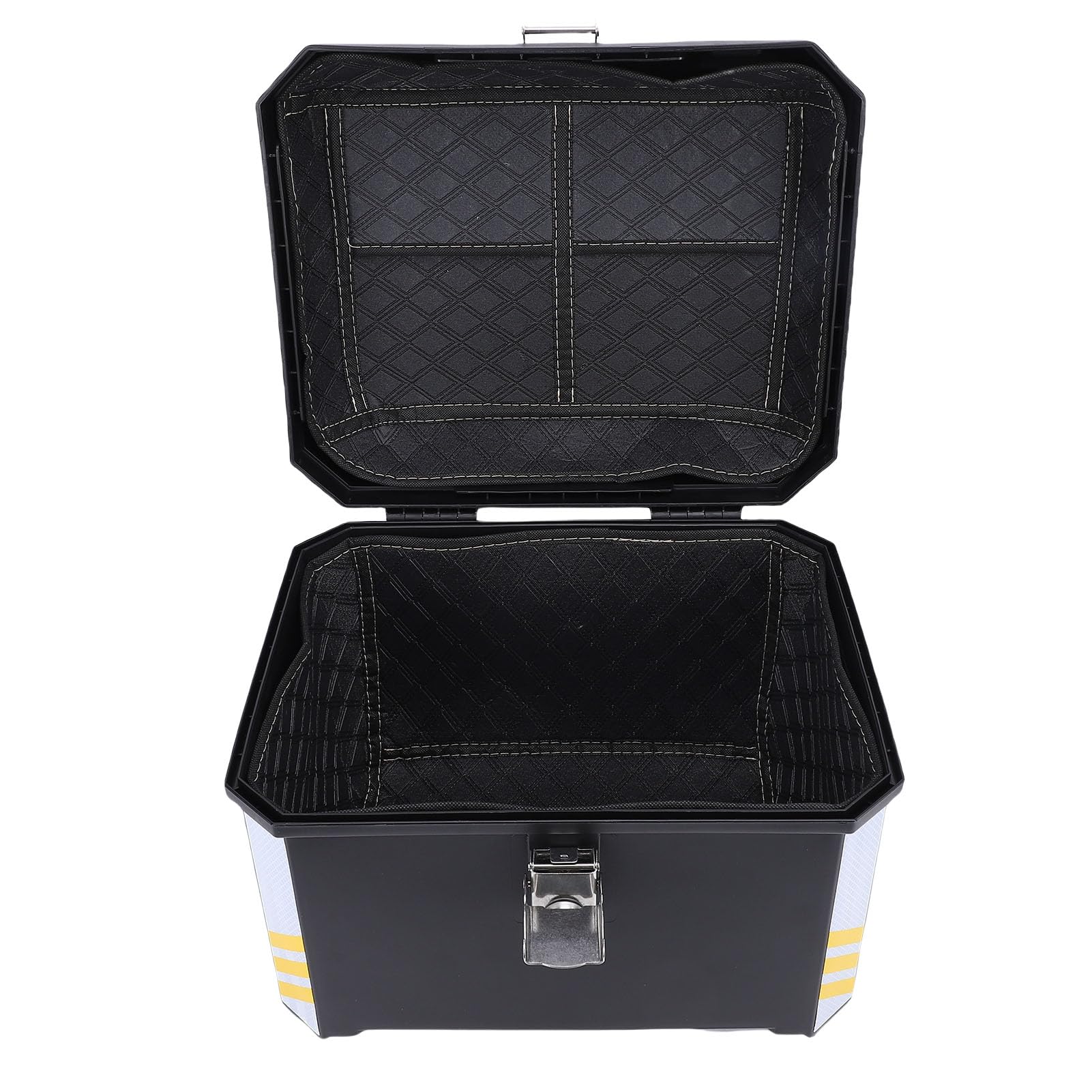 Baúl para Motocicletas de 45 L, Caja Trasera de Gran Capacidad con Cerradura Placa Base con Revestimiento de PU Impermeabilización Maletero de Caja Trasera Desmontable para