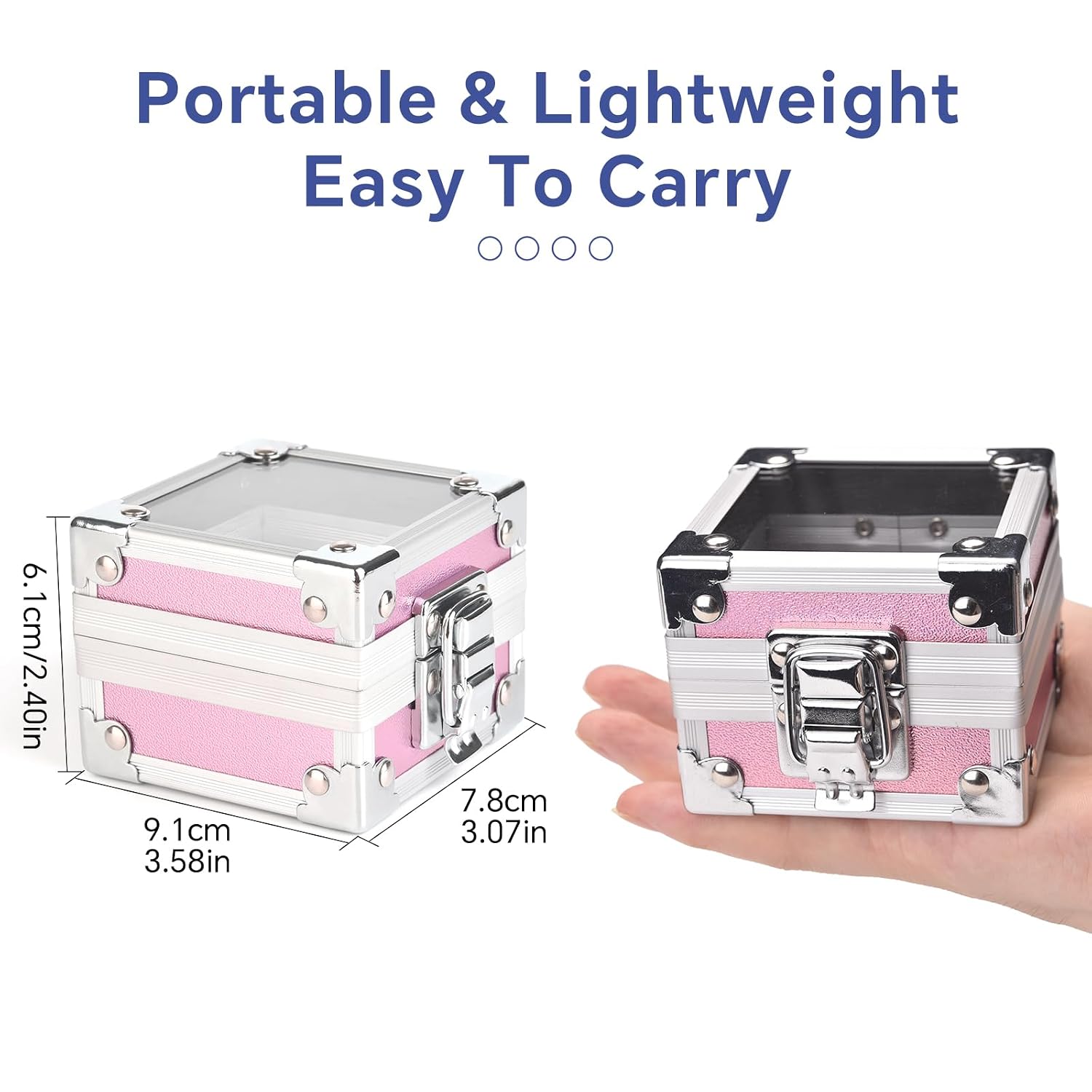 Nail Drill Bits Box Container 25 Hole Professional Nail Sander Storage Box Nail Art Tools Storage Container Nail Art Tools for Drill Bits Display Organizer, Pink
