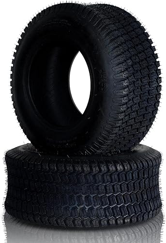 SUNROAD 20x8.00-10 neumáticos de césped y jardín 20x8x10 208-10 neumáticos sin cámara para tractor de césped y carrito de golf, 4 capas, juego de 2