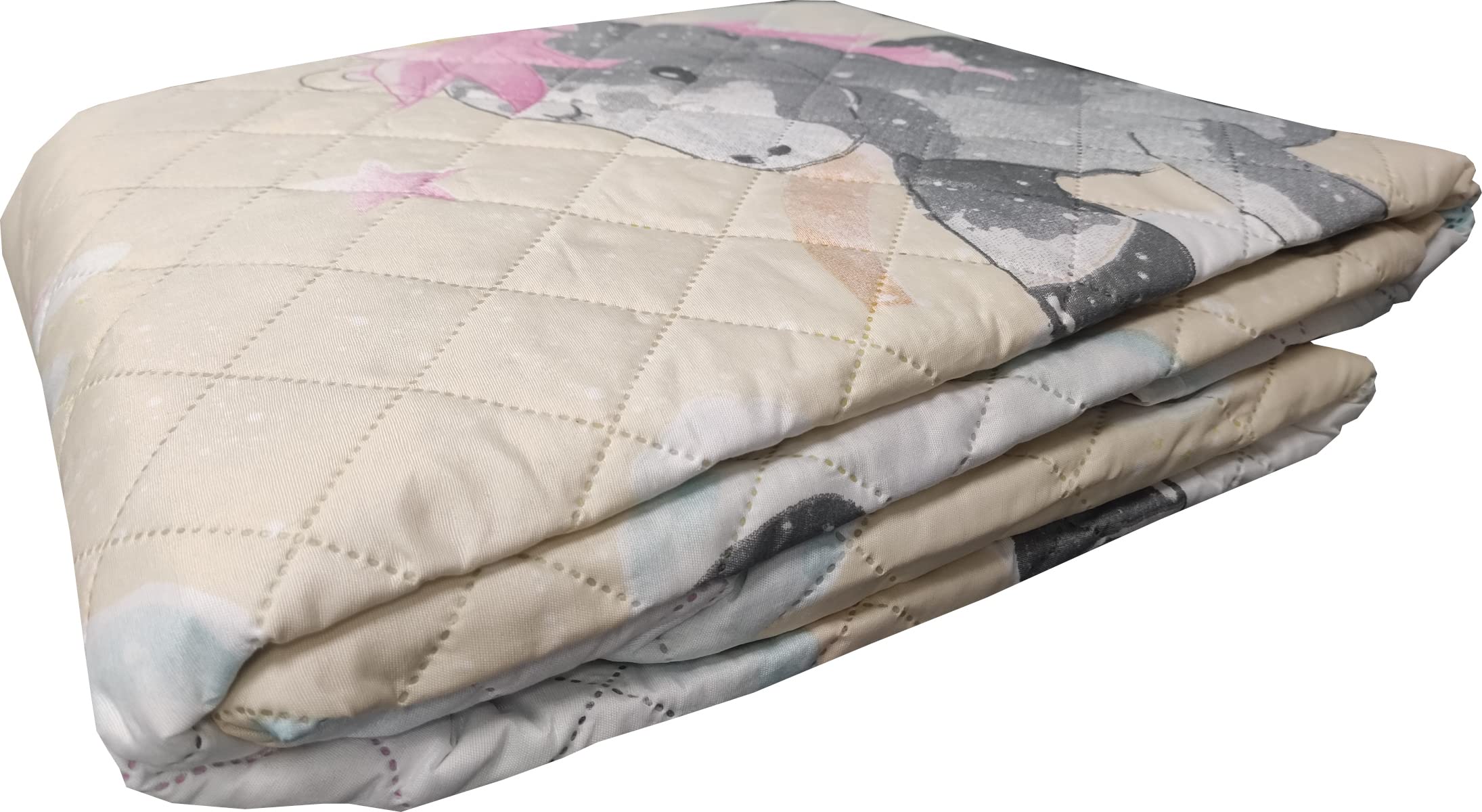 COMERCIAL CANDELA FELPUDOS Y ALFOMBRAS Colcha Primavera y Verano Poliester Diseño Dibujo Unicornio Infantil para Cama de (Cama 105)