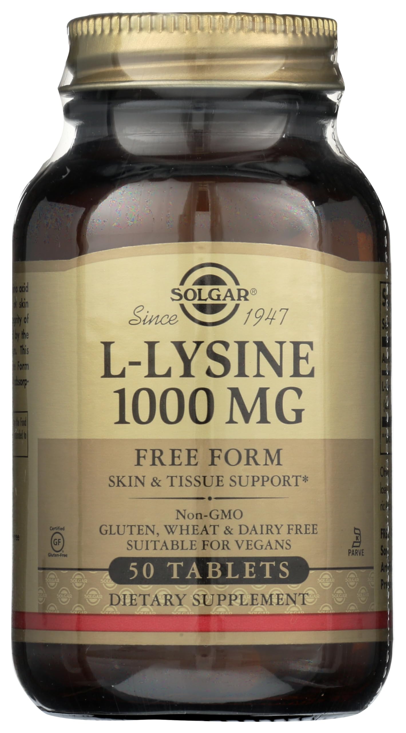 Solgar L-Lysine Tablets 1000 mg, 50 Count