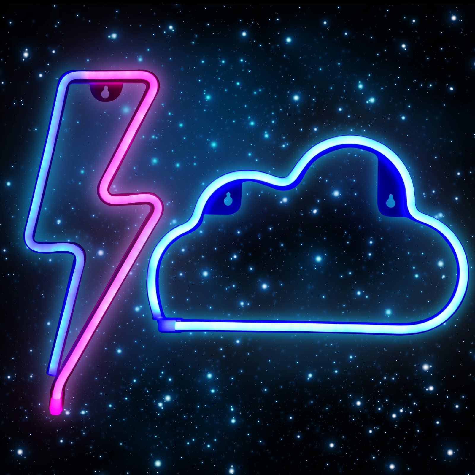 Neon Signs Neon Light Cloud Lightning Bolt Neon Signs for Bedroom Living Room Bar Party Club Stage Kids Room Halloween Christmas