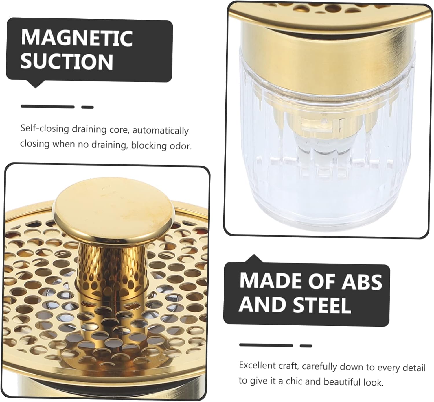 DOITOOL 3pcs Bathtub Drain Block Sink Stopper Detachable Design Made Fast Draining Filter for Easy Cleaning for Bathroom and Bathtub Use