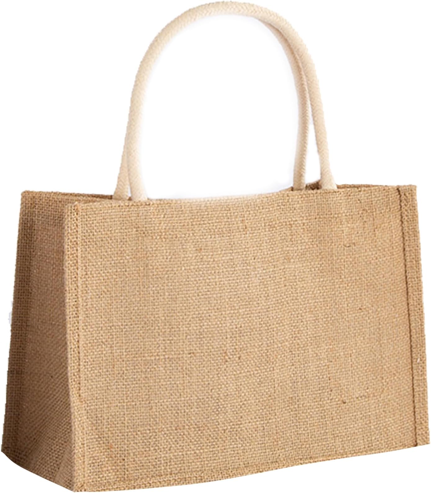 Hessian Bags,shopping bags,Jute Bags,Natural Reusable Jute Burlap Bag for Shopping,Gift Bag Grocery Bag for Life,Foldable Waterproof Shopping Bags,Handbag for Picnic Travel Shopping 32 X 13 X 22cm