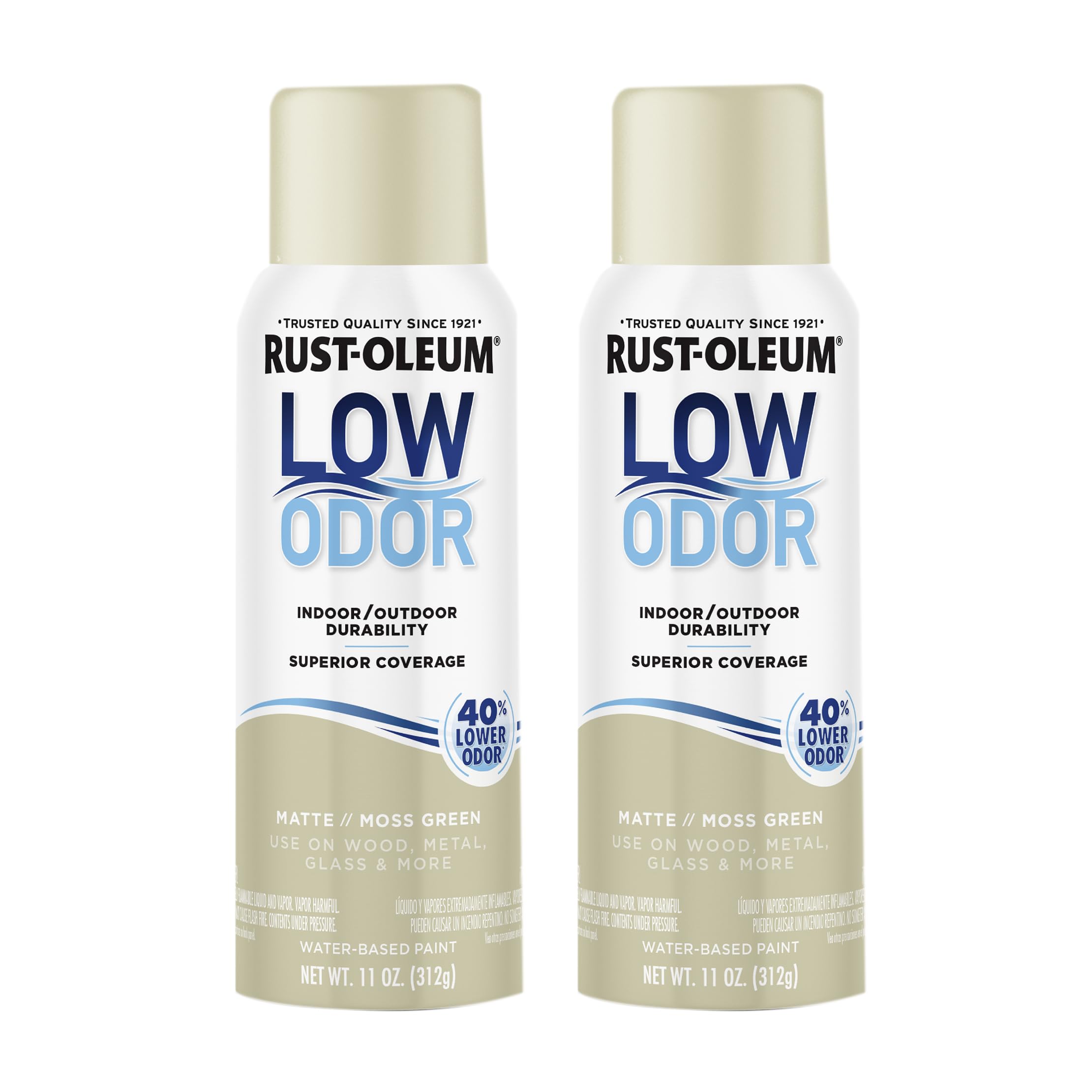 Rust-Oleum Low Odor Premium Spray Paint, Matte Moss Green