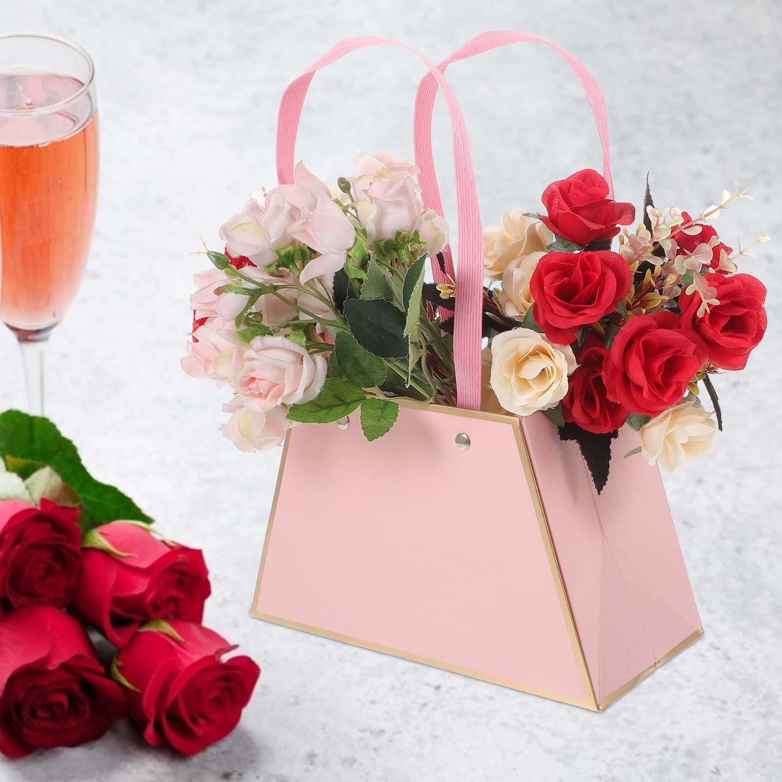 Healeved 16stücke Blumenstrauß-taschen Papier Mit Handliche Verpackung Für Floristen Und Für Hochzeiten Und Feiern Kreative Präsentation Und Aufbewahrung