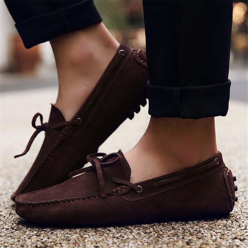 Herren Weich Wildleder Fahrschuhe Halbschuhe Handgefertigt Moccasin Slippers Große Größe