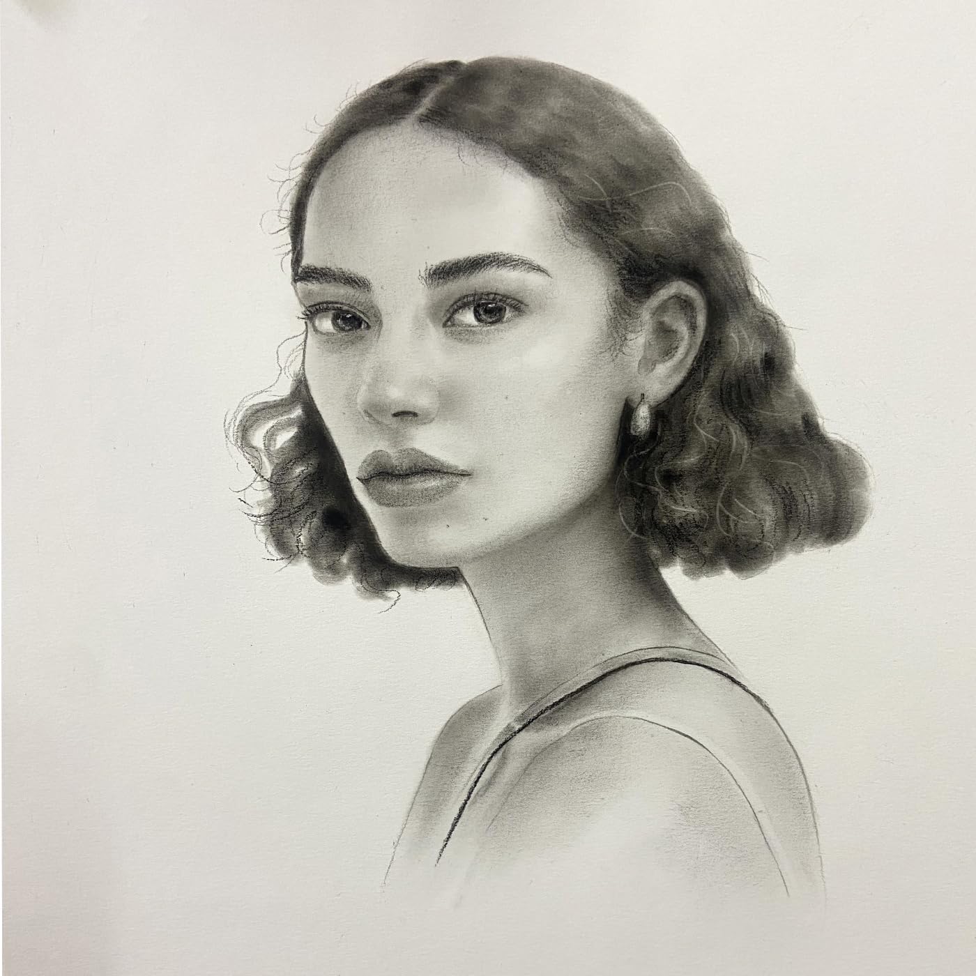 Portrait from photo, Pencil drawing, Custom Pencil portrait, Customized Portrait, Handmade Personalized Gift, Add a person to a drawing (8 * 10in(20.3 * 25.4))