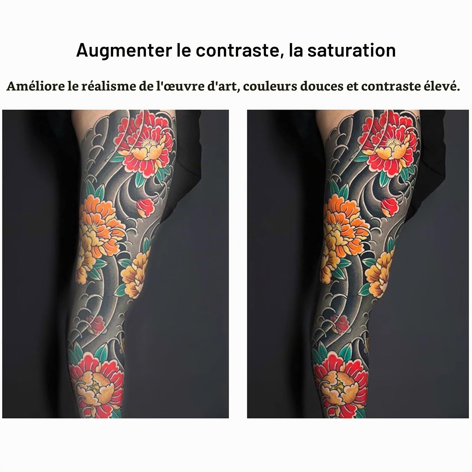 Éclairage LED de Photographie, Lumière de Photographie de Tatouage, Lumière Rechargeable sans Fil avec 180 Puces LED, Température de Couleur et luminosité Réglables, Lampe pour