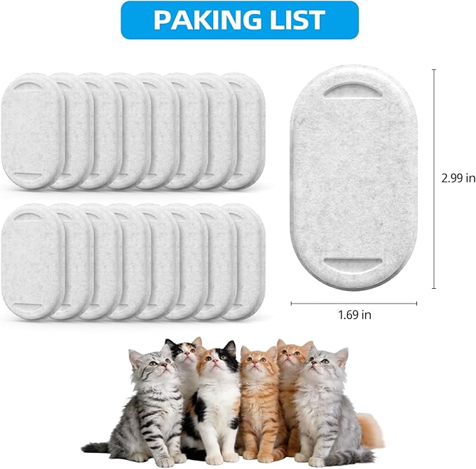 Pack de 16 Filtros para Fuente de Agua para Gatos Baofum miniatura 5
