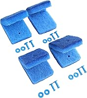 Vista 7 de Raspador de algas para acuario, limpiador de cepillo de esponja de doble cara, limpiador de esponja de mango largo para tanque de peces con agujeros