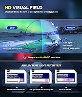 Vista 7 de ANYLUV Blue Light Blocking Glasses for Men Women Lightweight Computer Gaming Glasses Anti Eye Strain Rectangle Frame