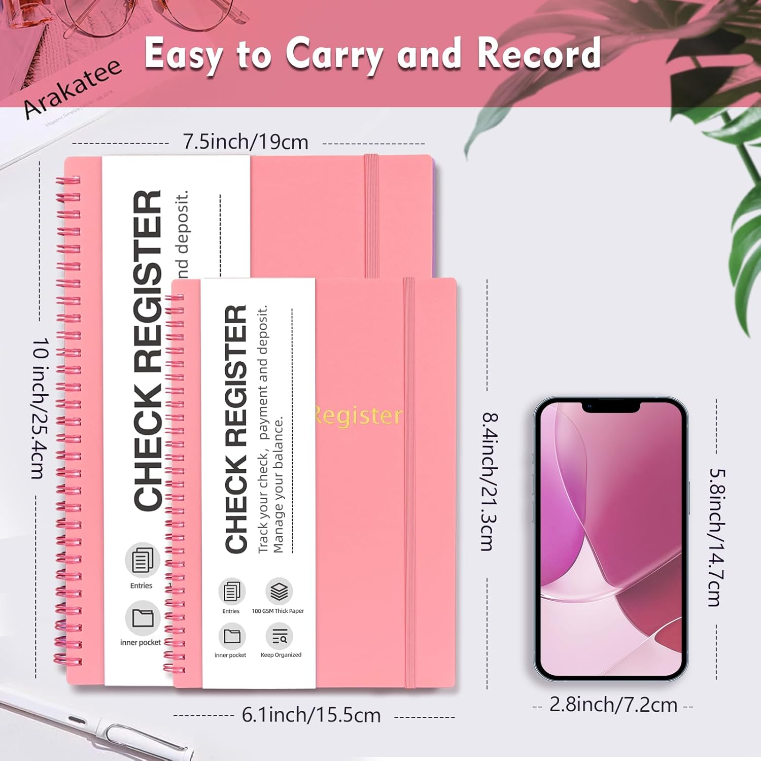 Stay Organized: Review of the Pink Double Spiral Check Register for Personal and Work Budgets