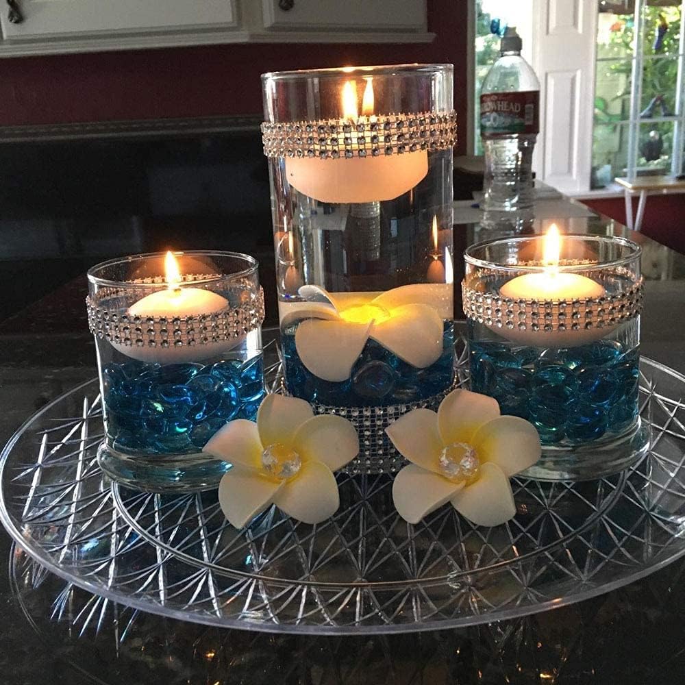 ALEVAN 2.4 inch Artificial Plumier Rubric Hawaiian Flower Petals Hair Hat Wreath Floral Hawaiian Foam Frangipani Flowers for DIY Home Beach Wedding Party Decoration (White, 36)