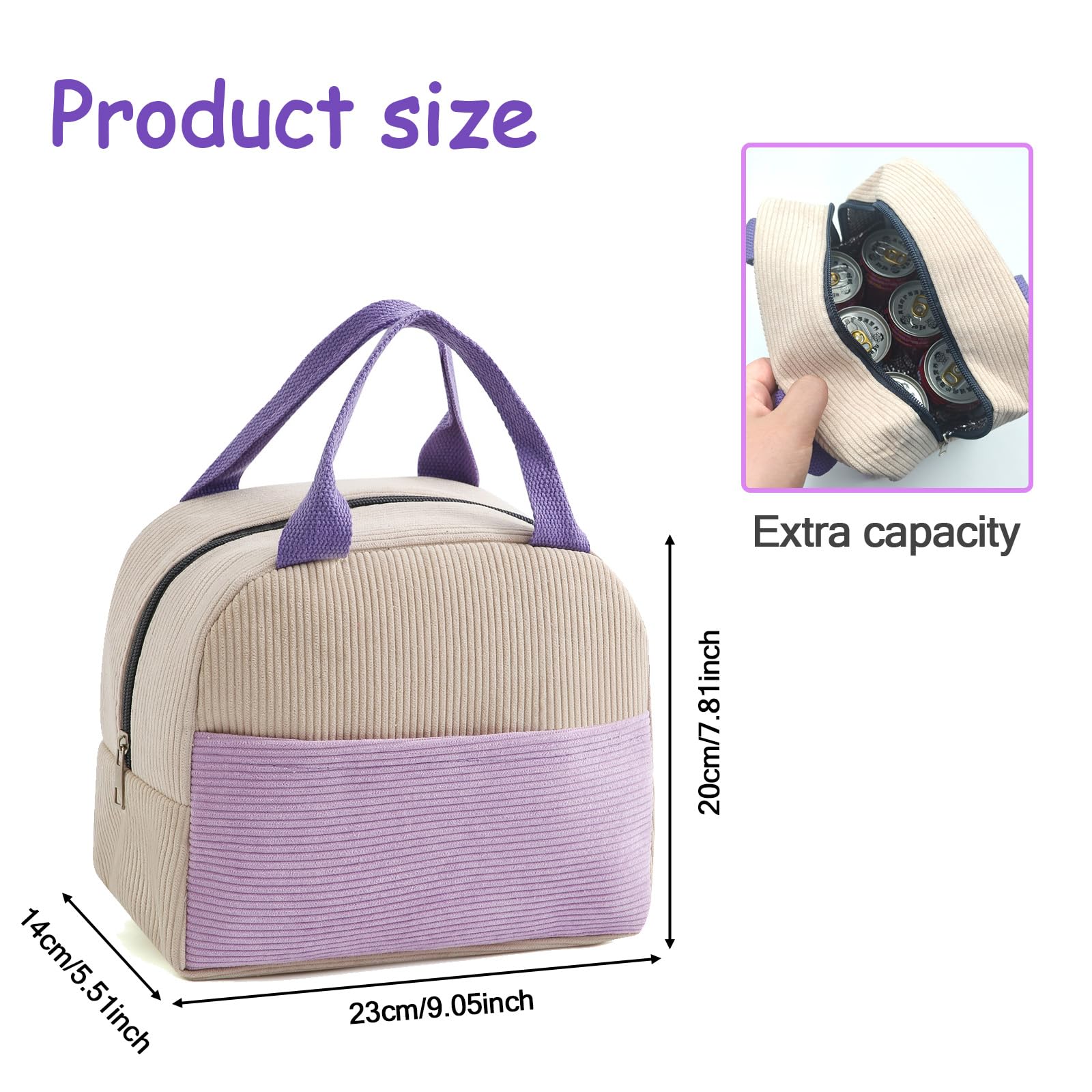 FOSDICK Sac Isotherme Repas Femme Rose - Lunch Bag Isotherme Portable Et Élégant 26x21x18 Cm