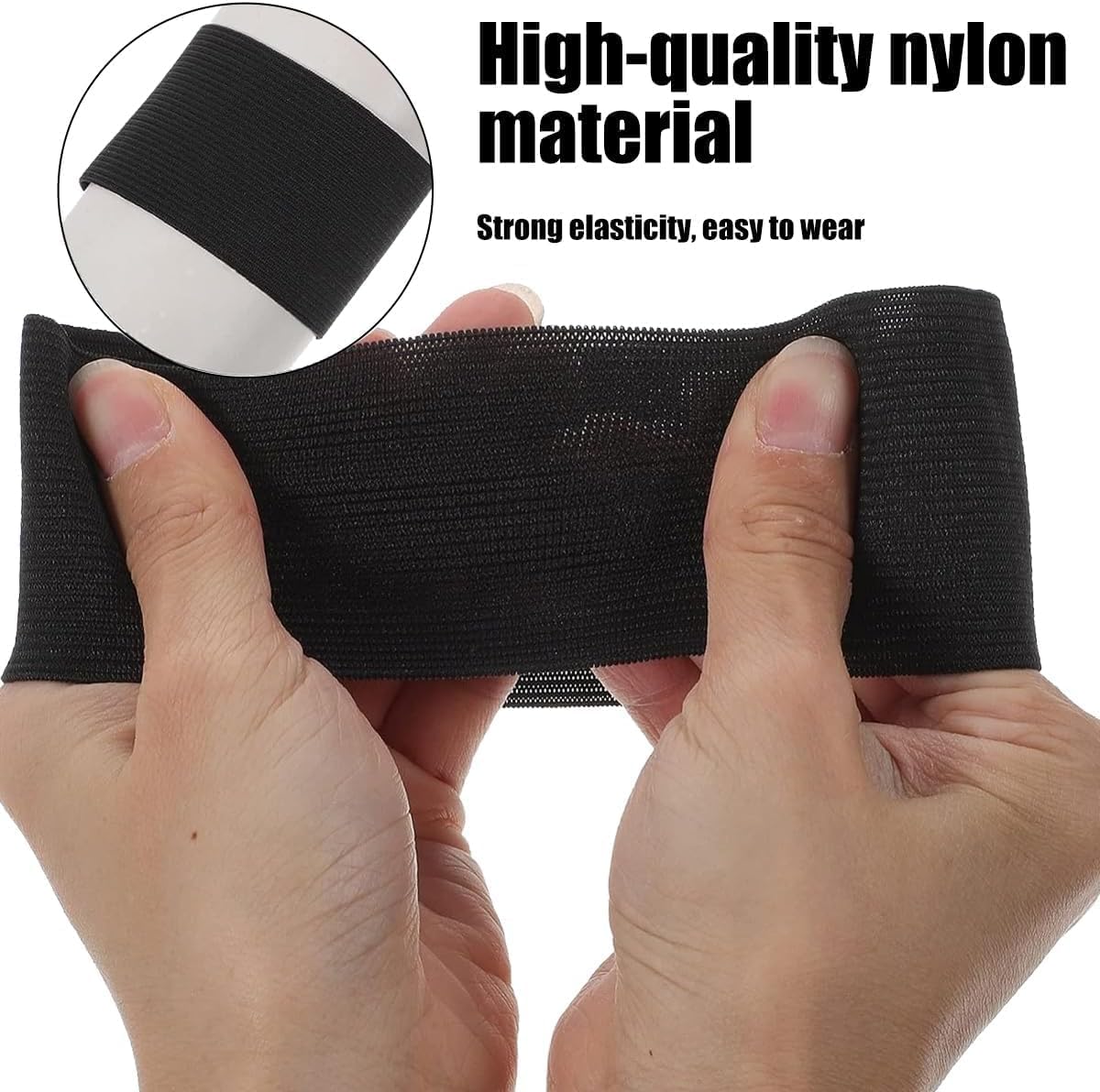 Mourning Arm Band 11 Pcs Adjustable Sport Elastic Cloth Bands | Funeral Memorial Wear, Sports Captains Armband, For Walking Hiking, Volleyball Rugby Soccer, 35x7 CM/ 13.7x2.7 Inch