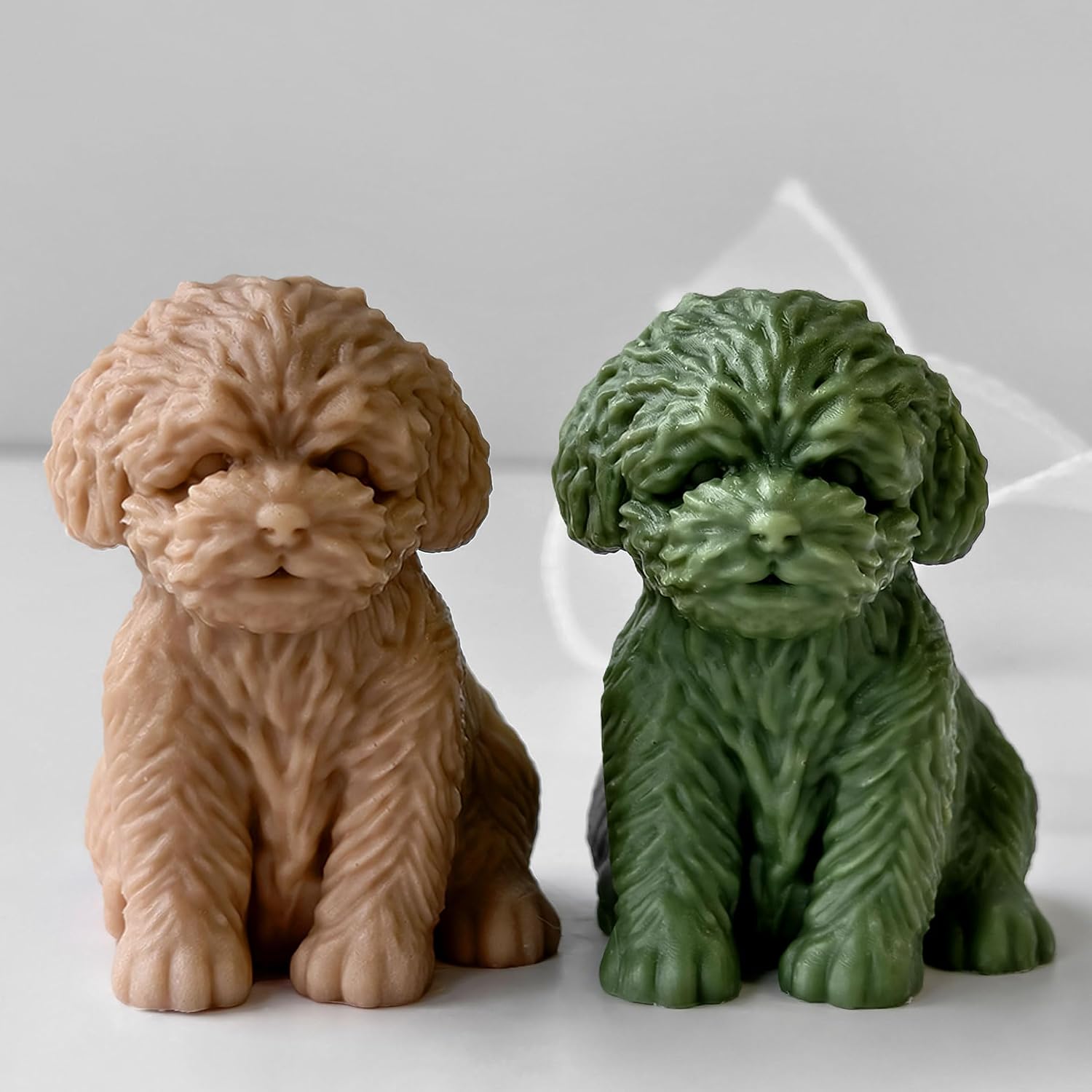 Dog Candle Animal Resin Mold - Resin Casting Silicone Molds for Home Decor & Candle Making Wave Spiral Mold