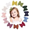 Makone 24pcs Baby Hair Clips Hair Bows Clip Toddler Bows Baby Girl Hair Bows for Girls Clips Accessories for Little Girls Infants small hair bows