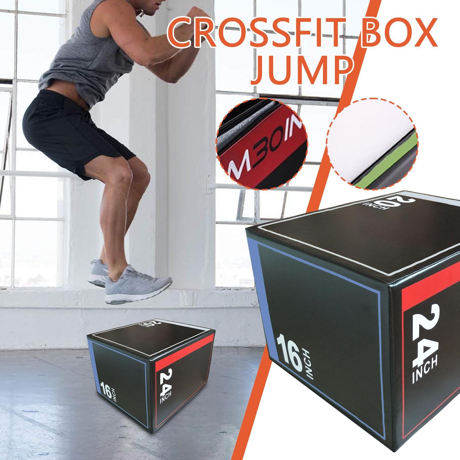 de Saltos para Entrenamiento De Salto Plyometric Con Base Antideslizante | Equipo de Equilibrio para Velocidad Salto Sentadillas Peso Muerto Atletas Principiantes Gimnasio en Casa