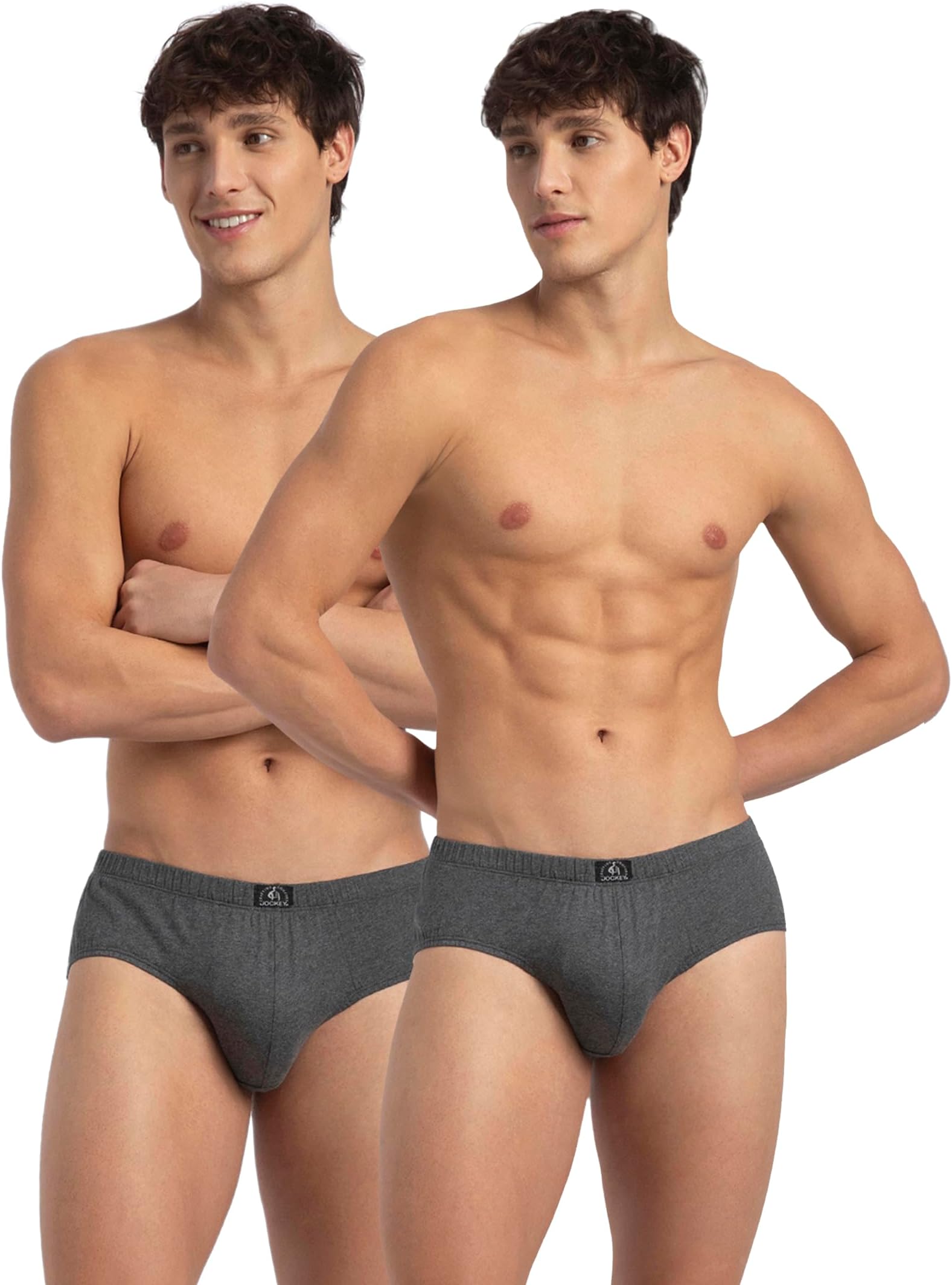 Jockey 8035 Men Super Combed Cotton Solid Brief with Ultrasoft Concealed Waistband_(Pack of 2)
