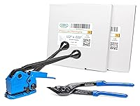 Vista 28 de IDL Packaging PRO - Kit de flejado de acero de 3/4 pulgadas x 600 pies, resistencia a la rotura de 1700 libras, con innovadora herramienta