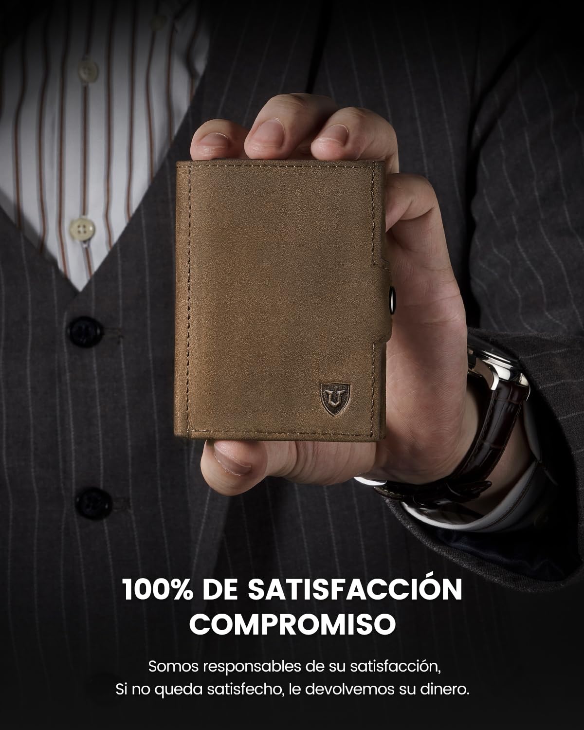 LORZOR Slim Wallet Billeteras para Hombre, Monedero Hombre Pequeño, Tarjetero Hombre con Protección RFID, Carteras para Hombre con Monedero, Cartera Hombre Piel 9-10 Tarjetas, Mini