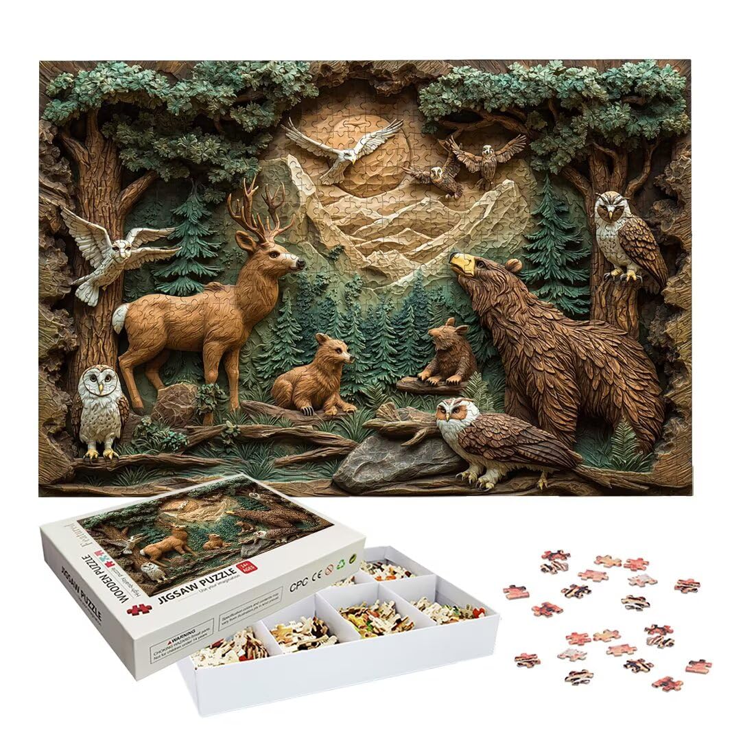 Puzzle zwierzęce, puzzle 5000 sztuk dla dorosłych, prezent dla kobiet