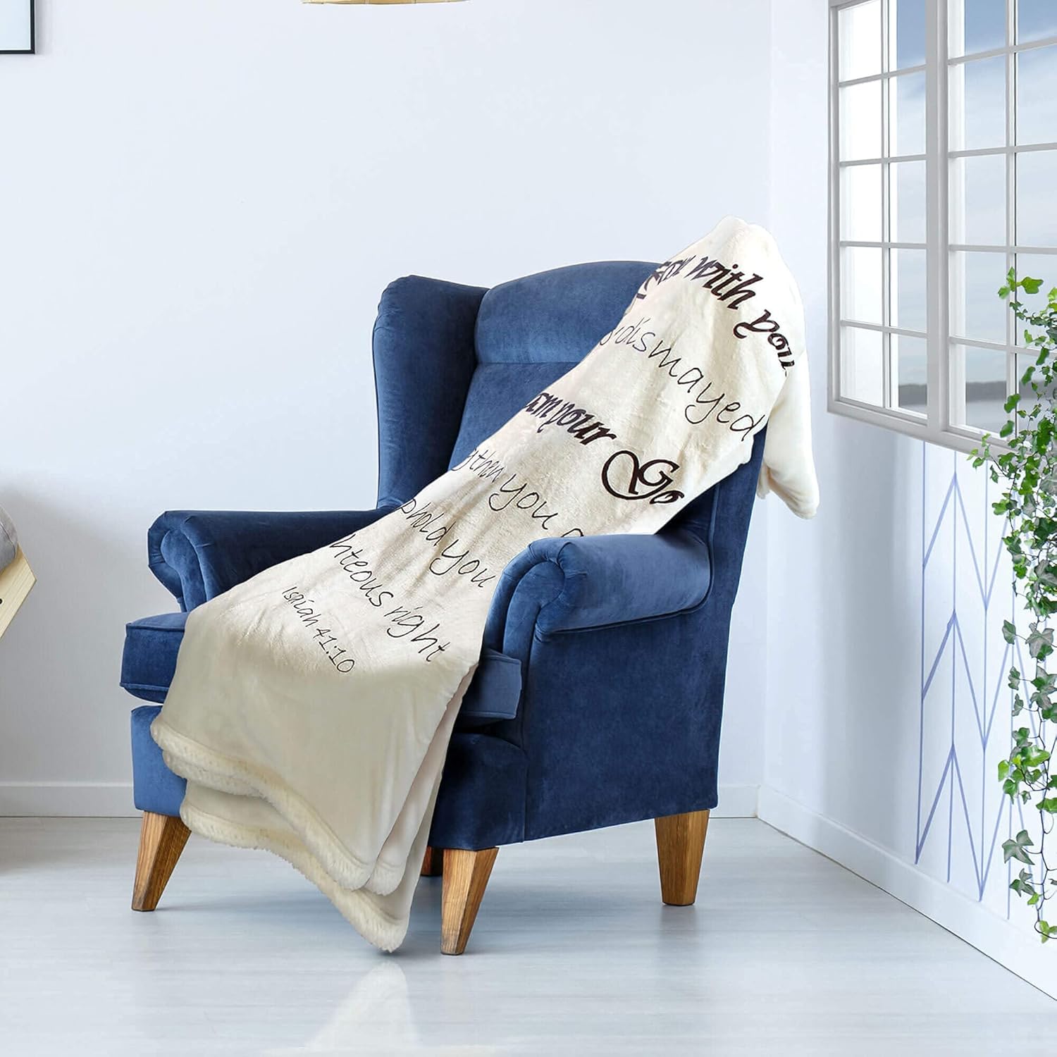 Get Well Soon Prayer Blanket - Double Layer 65x50 Throw Blanket - Scripture Ivory Throw Blanket for Couch & Bed - Soft Blanket - Healing Gifts for Women - Warm Bedspread for Bed - Image 2