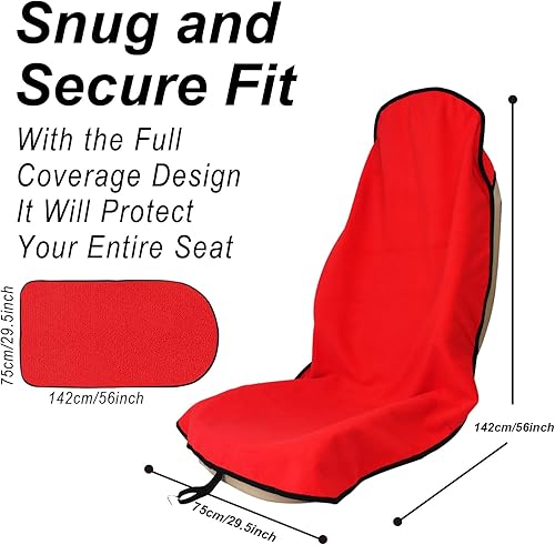 Miniatura 61 de Funda protectora de asiento de automóvil, para asientos delanteros, para entrenamiento de gimnasio, correr, nadar, playa y senderismo, impermeable