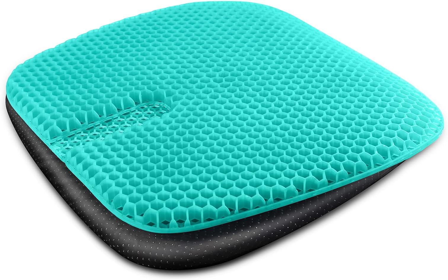 Gel Seat Cushion for Long Sitting, Gel Cushions for Pressure Sores Relief, Double Thick Gel Cushion for Sitting, Seat Cushions for Office Chairs with Breathable Nonslip Cover