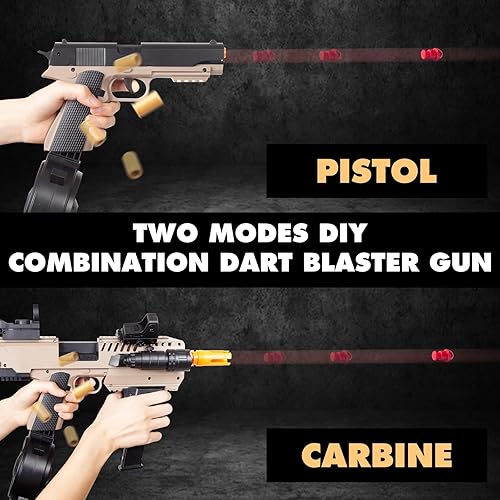 Miniatura 3 de Pistola de expulsión realista de cáscara  Pistola de mano, pistola de dardo, carabina, rifle con tambor, 100 balas de plástico, 30 proyectiles,