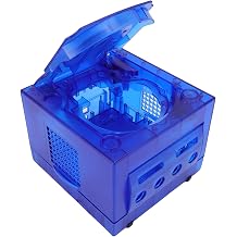 Game Console Shell Replacement, Transparent Housing Kit for NGC, Compatible with DOL 001 and DOL 101 Translucent Blue