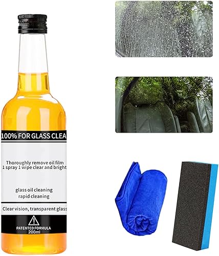Removedor de película de aceite para vidrio, limpiador de parabrisas de automóvil, removedor de manchas de agua para superficies de vidrio, restaura