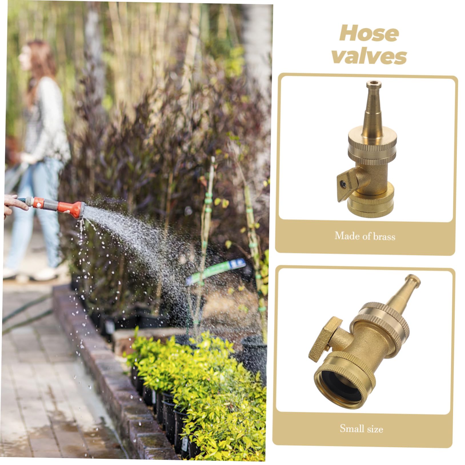 SUPVOX 3 Ensembles tuyau d' arrosage extensible arrosage water pump enrouleurs de tuyau d'arrosage pulvérisateurs vannes de tuyau robinets à tournant sphérique filetés laiton Golden
