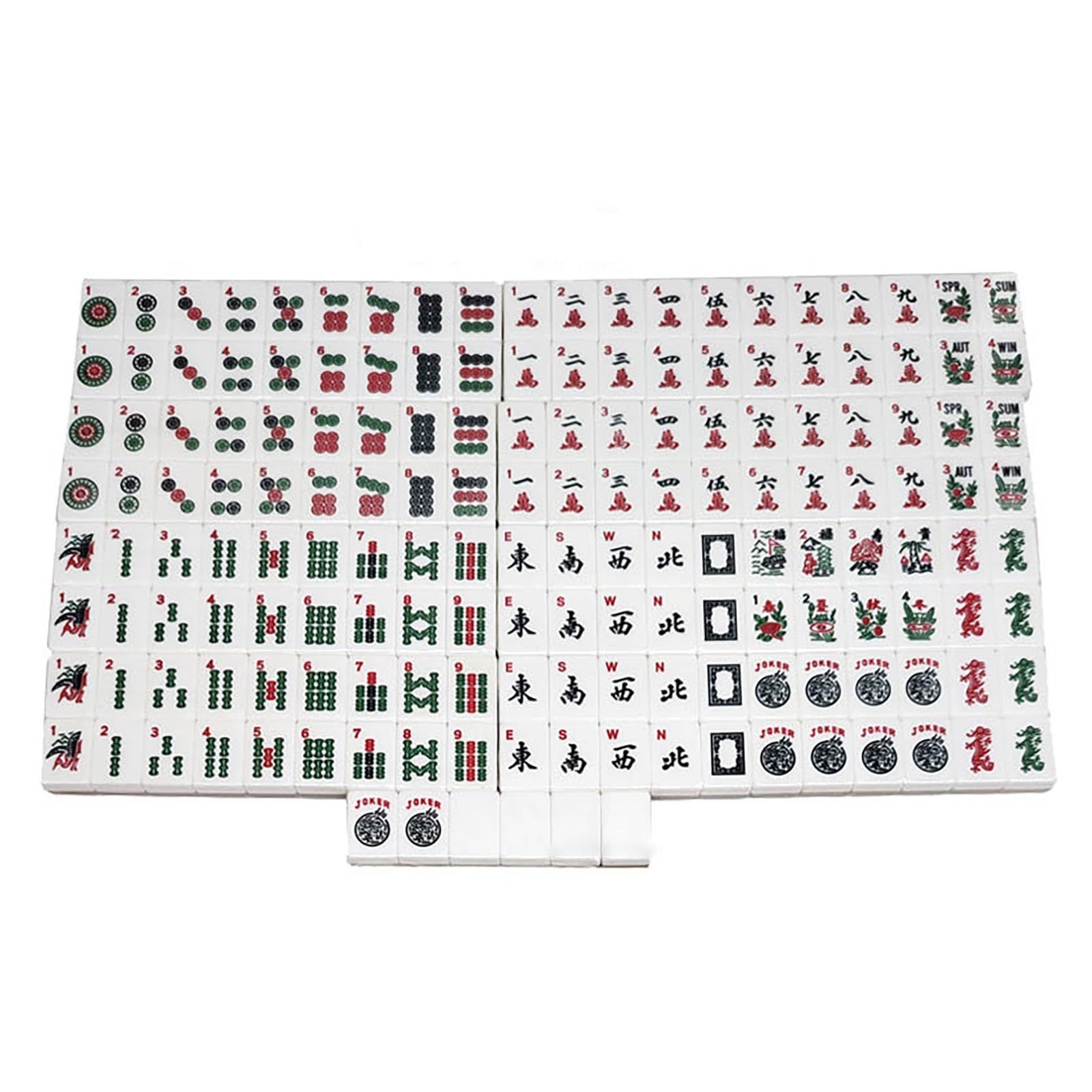 American Mahjong Set, Travel Mahjong Set American | 166 Numbered Tiles with Pushers & Aluminum Case(Crystal pink)