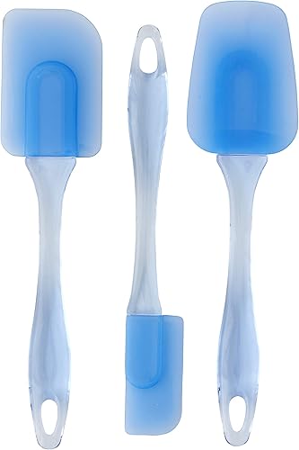 Set de Espátula de silicona WiltonEasy Flex de 3piezas Paquete de 1 Azul Set de Espátula de silicona WiltonEasy Flex de 3piezas Paquete de 1 Azul