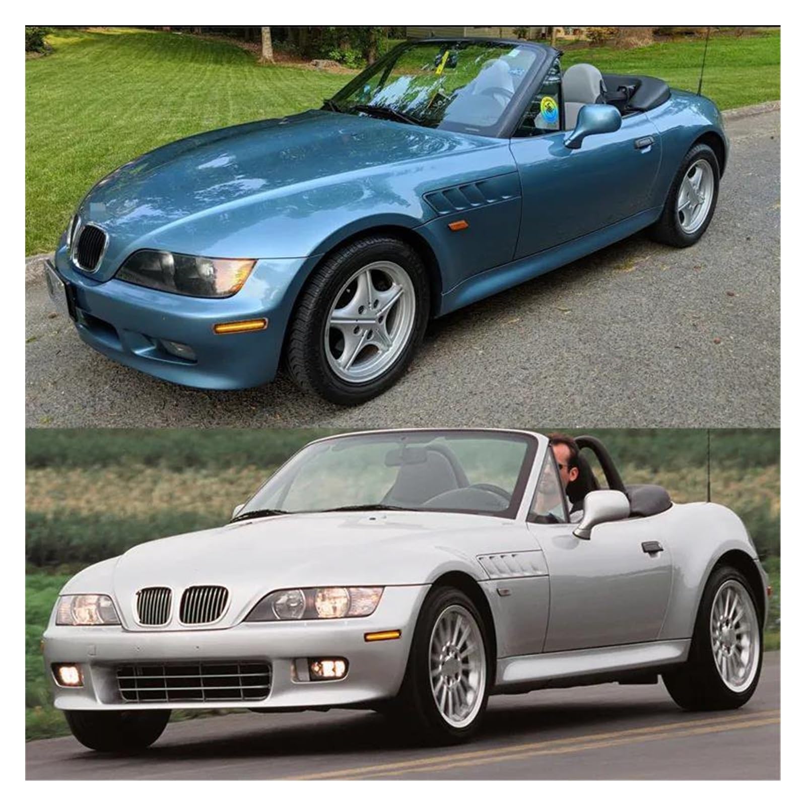 LED Indicatore Auto T10 LED Anteriore Indicatore Laterale Lampada Parafango Luce per BMW Z3 per Roadster 1996-2002 Indicatore Direzione/Luci Guida 12V Indicatori Laterali(Smoked White)