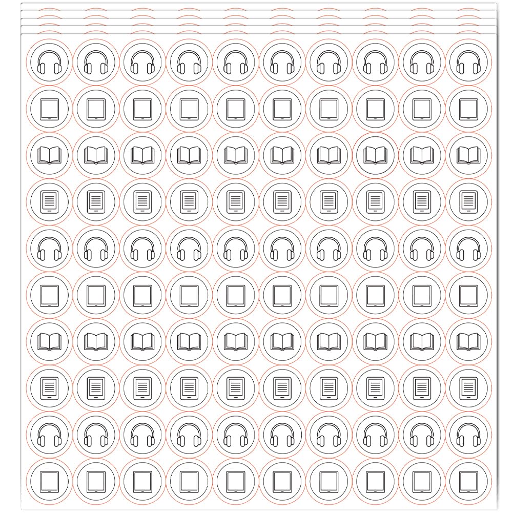 PRESSINART 500Pcs 5 Sheets Reading Tracker Stickers for Planners 0.5 Inch