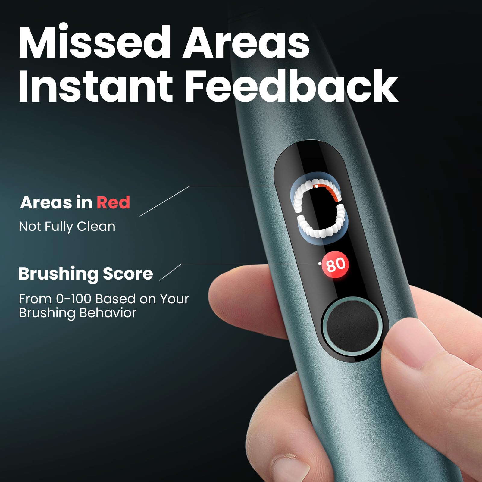 Oclean Sonic Electric Toothbrush Adults X Series Pro Travel Set, Smart Touchscreen, 3 Modes, 84000 VPM, Lasts 30 Days - Image 2
