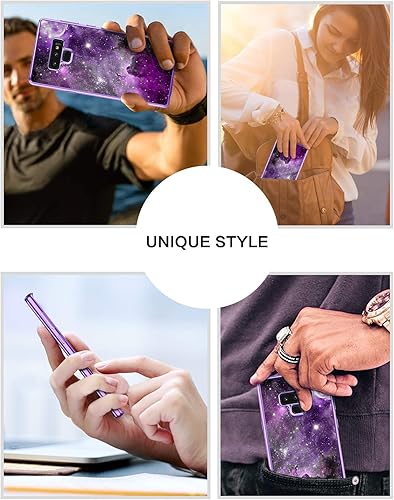 Miniatura 7 de BENTOBEN Funda para Galaxy Note 9, ajuste delgado, que brilla en la oscuridad, a prueba de golpes, híbrida de policarbonato duro, TPU suave,