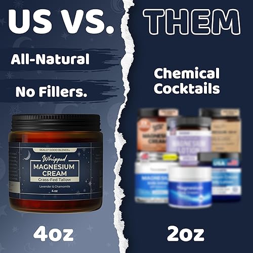 Miniatura 4 de Crema de magnesio con sarga alimentada con pasto  Alivio muscular calmante y apoyo para dormir, bálsamo nocturno totalmente natural para calambres