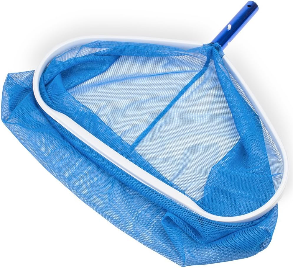Aluminum Pool Leaf Rake Head, 18.7 x 17.8" Medium Deep Bag - Pool Rake Head for Standard 1.25" Telescoping Pole - Durable Poly Mesh Pool Cleaning Net for Leaves, Bugs, or Debris