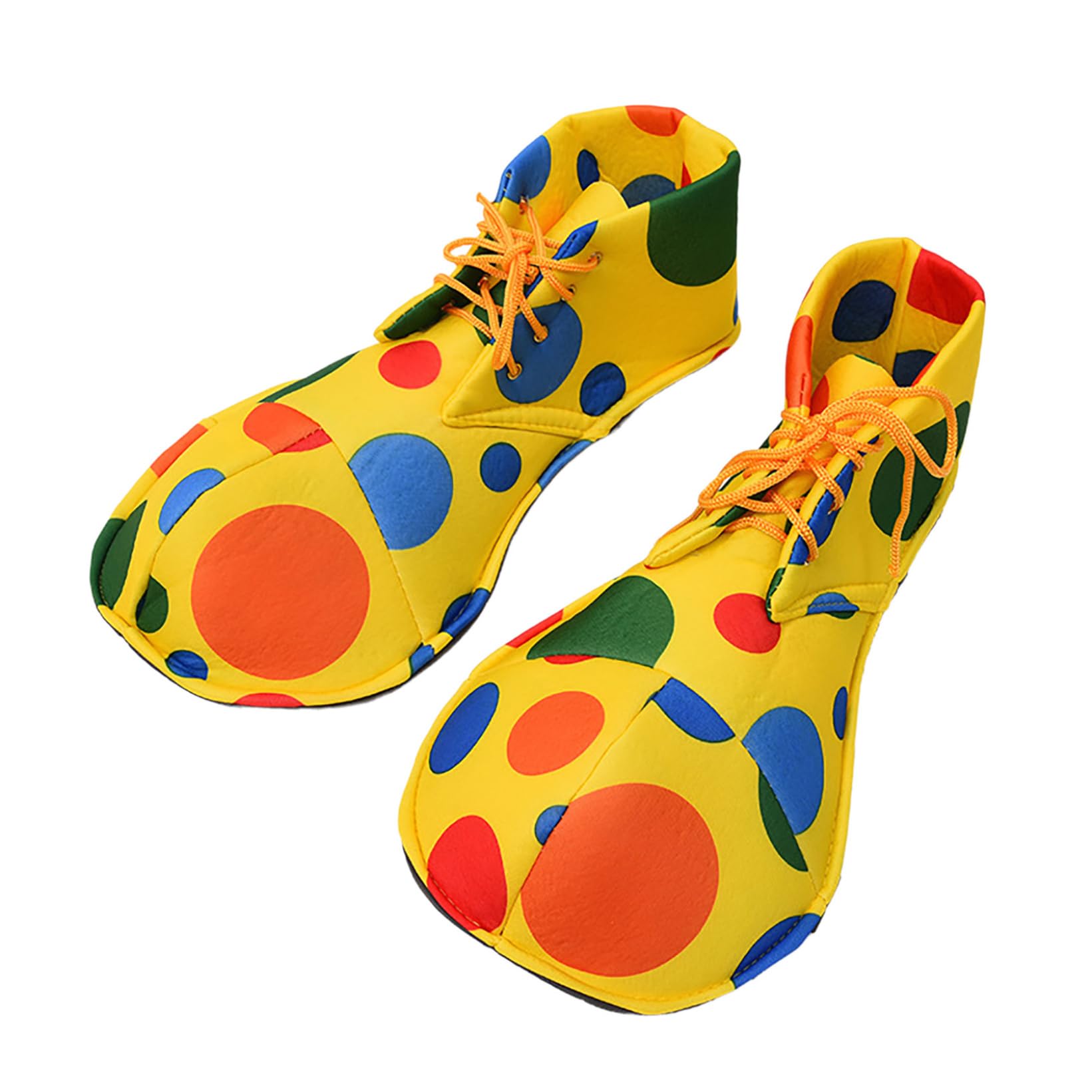 JanJean Clown Costume Shoes Unisex Clown Shoes Carnival Costume Accessories for Carnival Halloween Party Costumes Colored Dots One Size