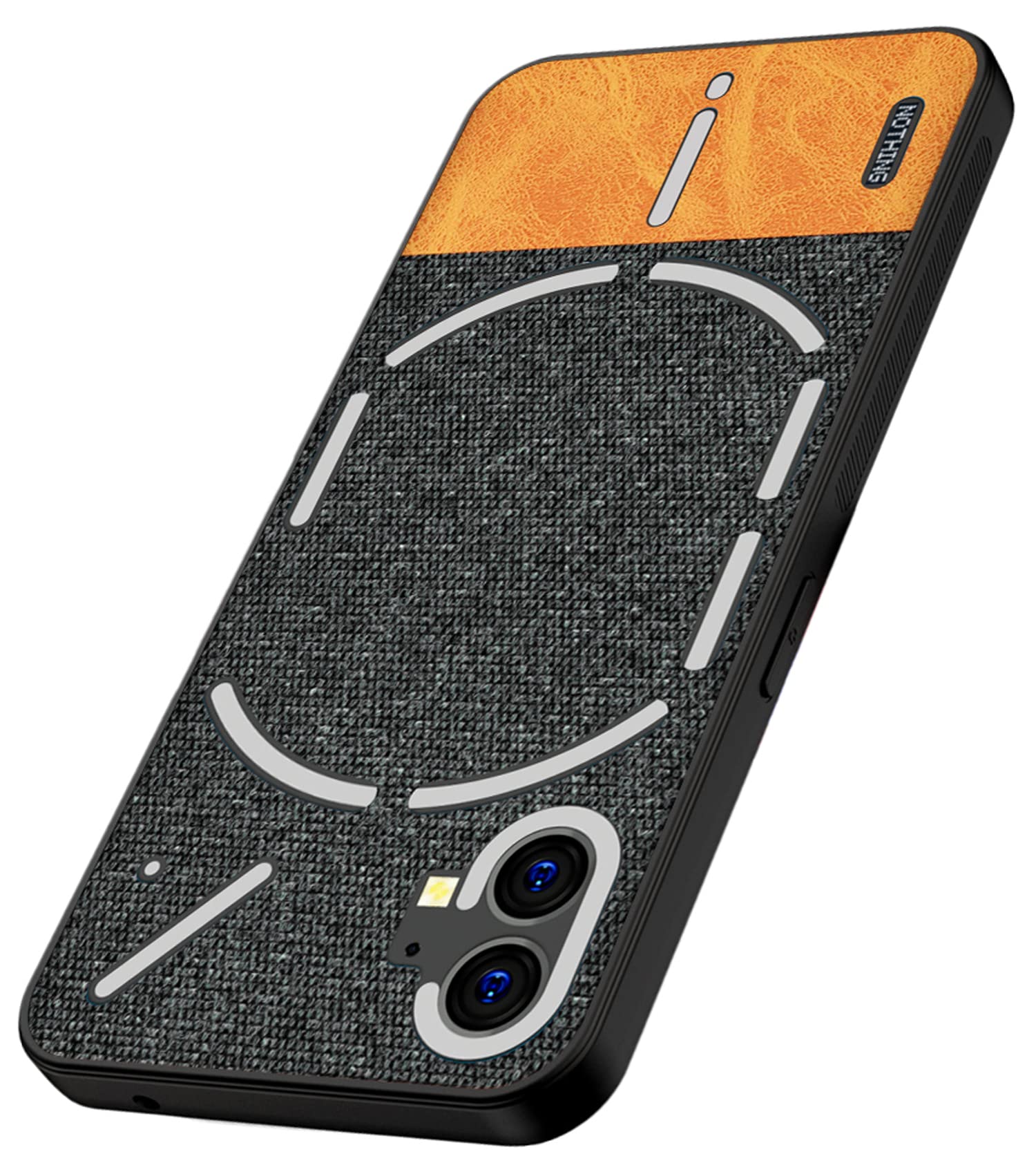 Kapa Soft Fabric & Leather Hybrid Protective Back Case Cover for Nothing Phone 1 (Black,Brown) (B0BDZY12LH) Amazon Price History, Amazon Price Tracker