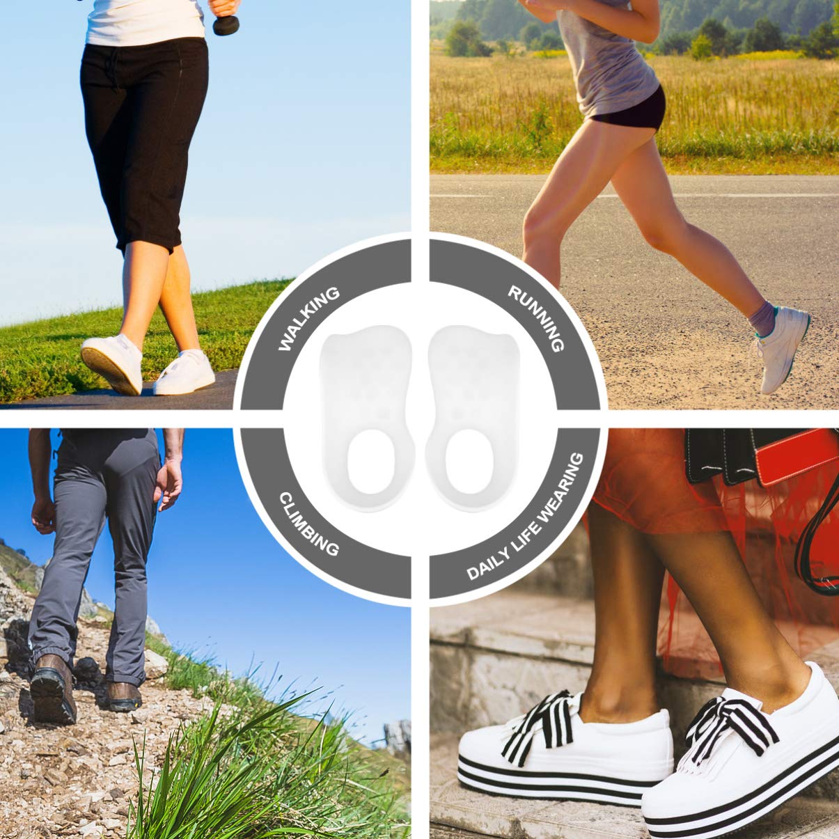 OATIPHO 1 Pair Insole Pad Inserts Orthotic Pad Shoe Cushion Foot Care Cushion Flatfoot Corrector Orthotic Shoe Pads Insert for