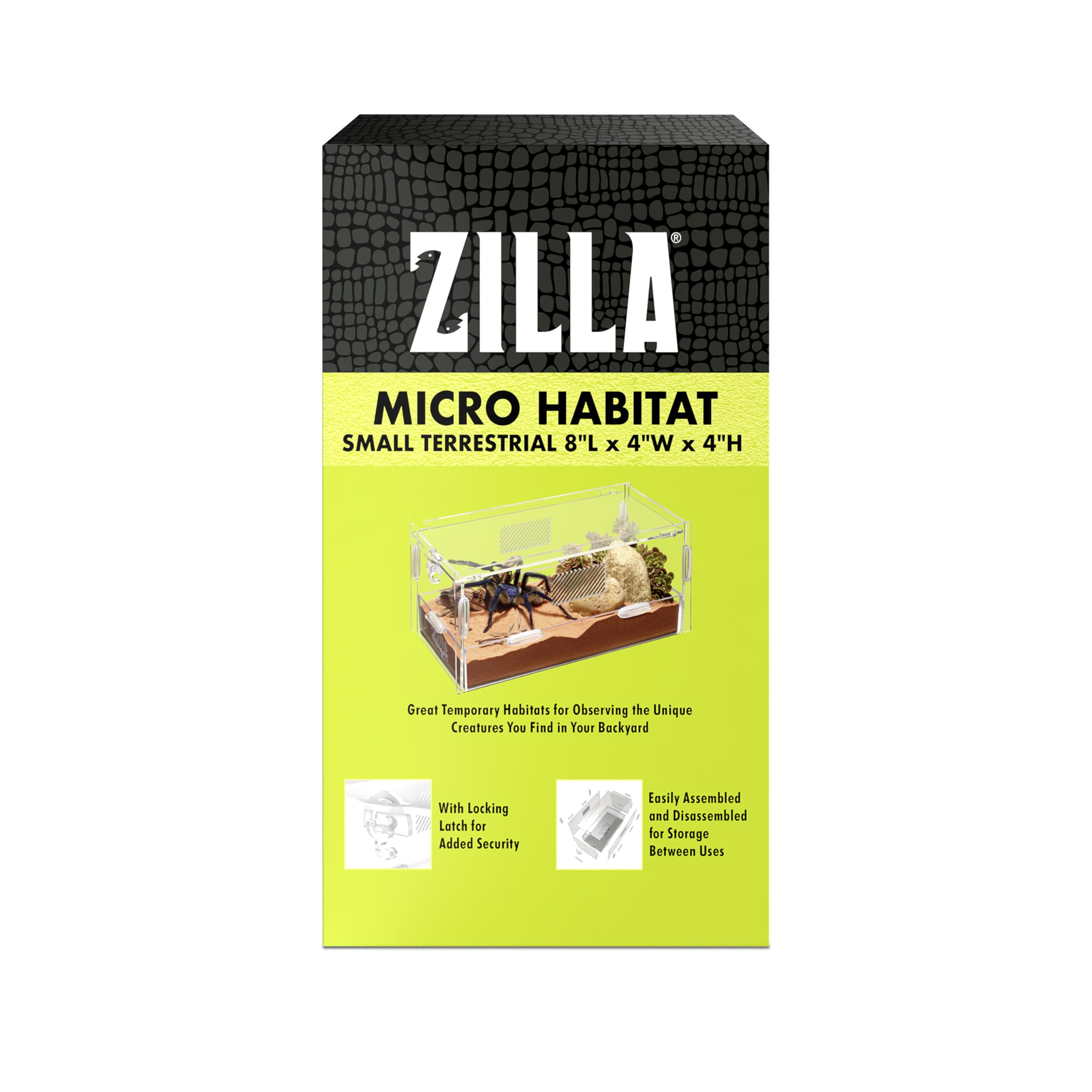 Zilla Micro Habitat Terraria z zatrzaskiem blokującym, naziemne, małe