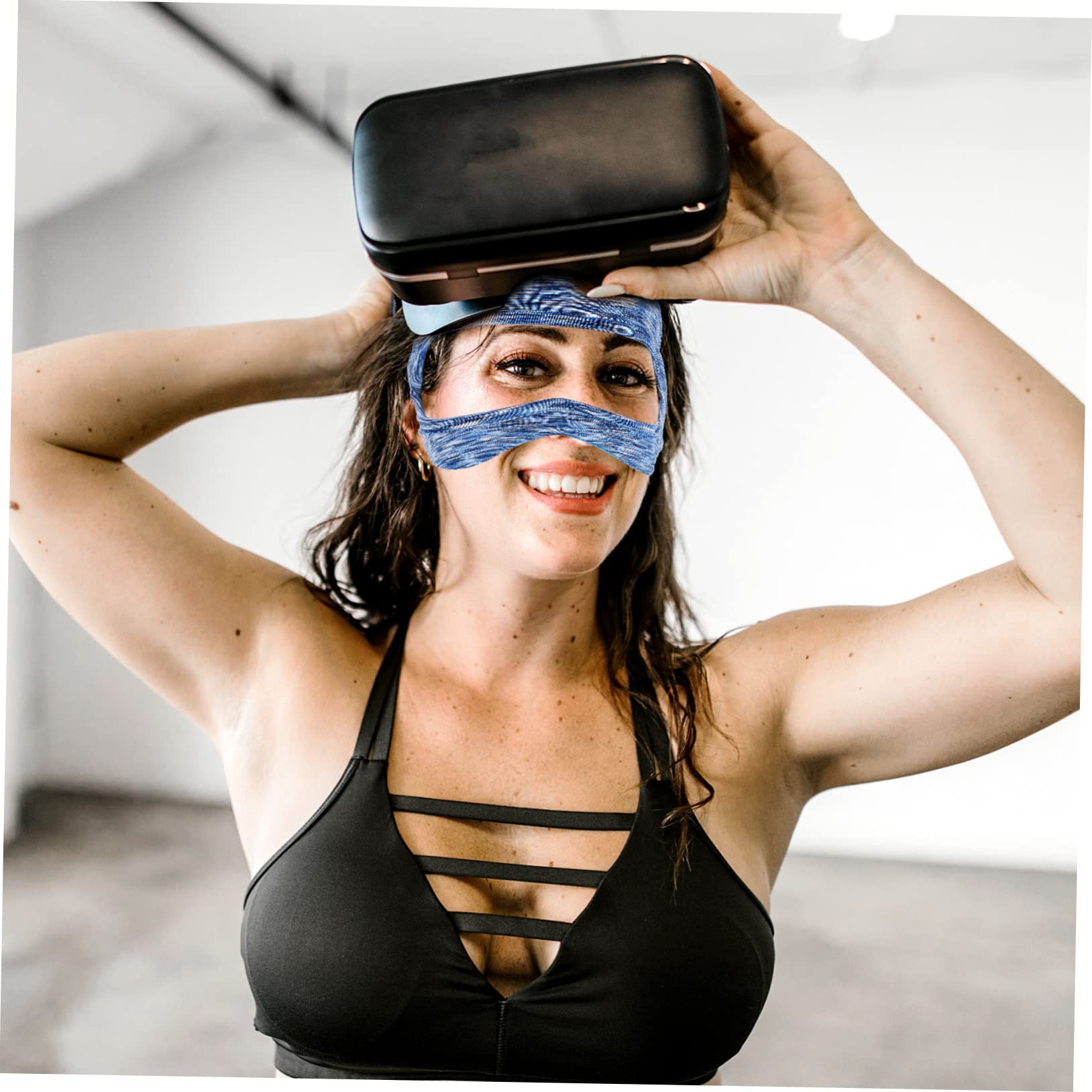 DOITOOL 5 Piezas Gafas de Realidad Virtual Realidad Virtual Ajustable Cubierta de la máscara Banda para el Sudor para Auriculares VR Banda de Sudor Transpirable VR Relleno Ocular VR Ojos