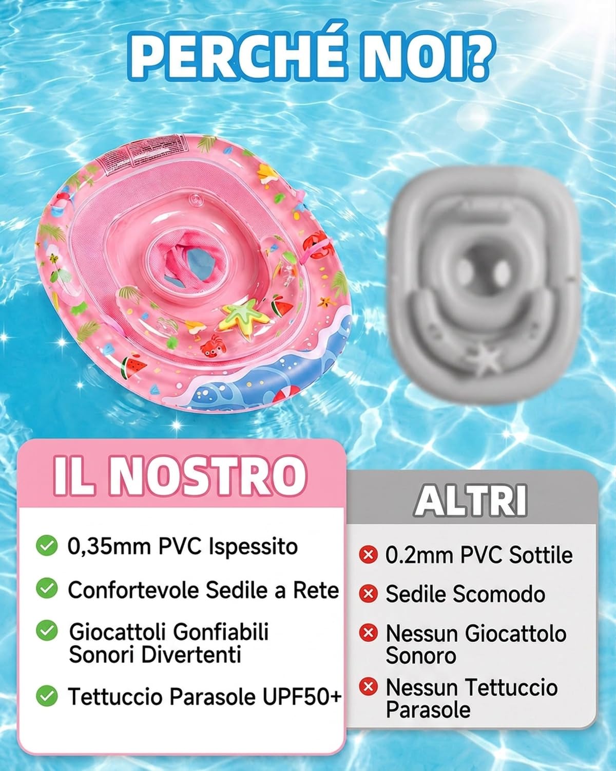 Bouée gonflable pour bébé avec siège, bouée gonflable de piscine pour enfants