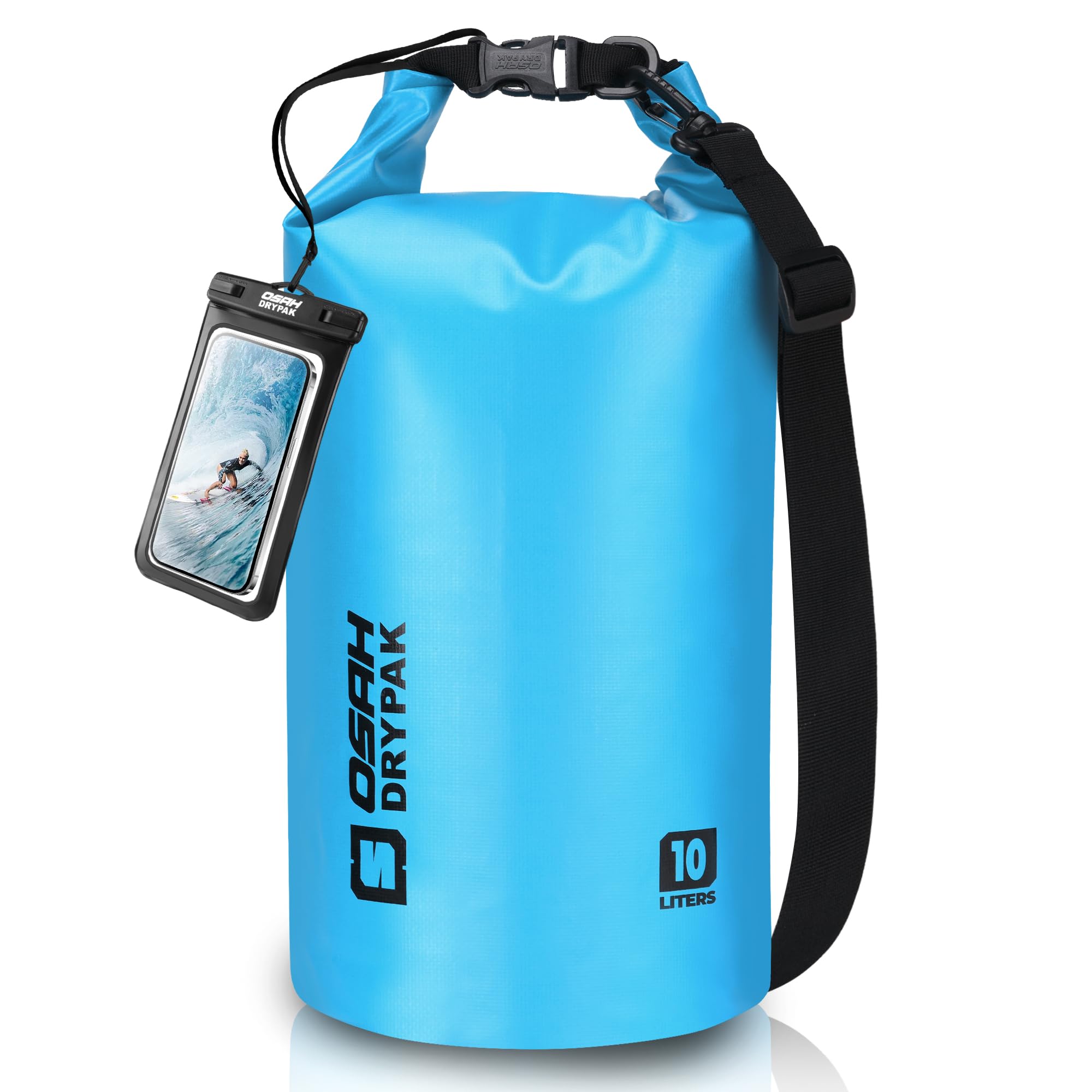 Waterproof Dry Bag, 5L/10L/20L/30L/40L Roll Top Lightweight Storage Backpack with Phone Case for Women &amp; Men, Floating Waterproof Sack for Travel, Swimming, Kayaking, Paddle Board, Camping &amp; Beach